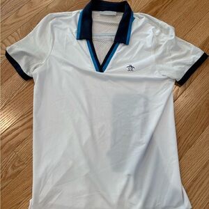 Original Penguin Navy and White Polo Shirt